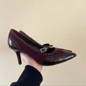 Dana Buchman Plum Wingtip Mary Jane High Heels